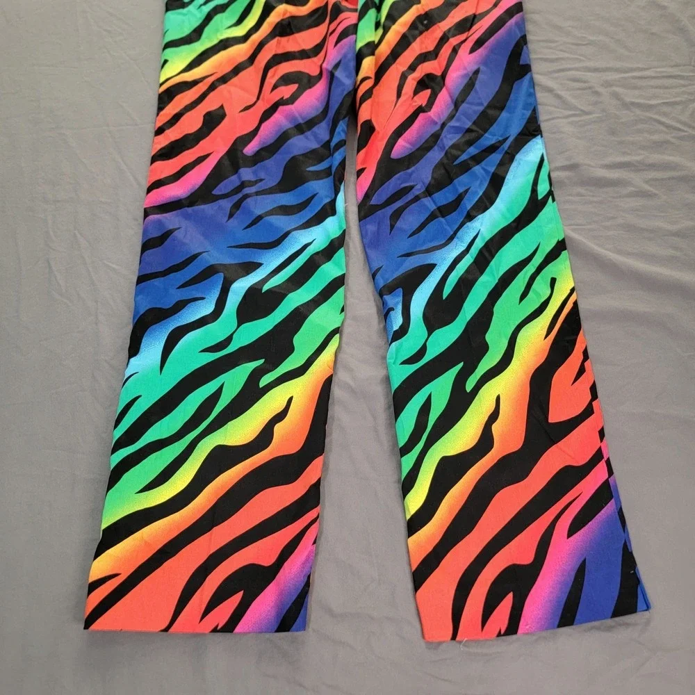Royal & Awesome‎ Golf Pants Men's 34x34 Rainbow Zebra All Over Print Wild Ones